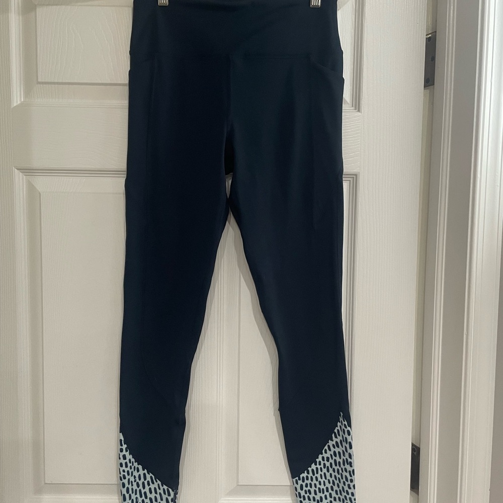 Senita Athletics Lux Leggings in Navy Lucky Spots